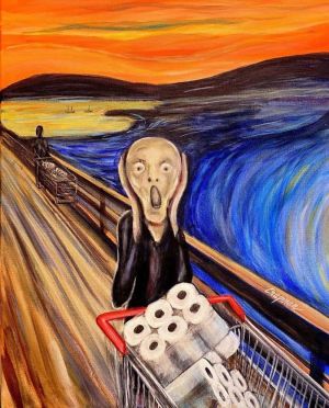 The Scream - with toilet rolls